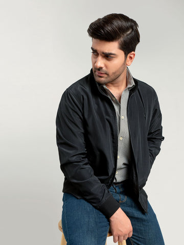 BLACK LIGHT WEIGHT SPORTY JACKET